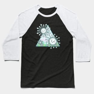 Smiley Snowflakes Baseball T-Shirt